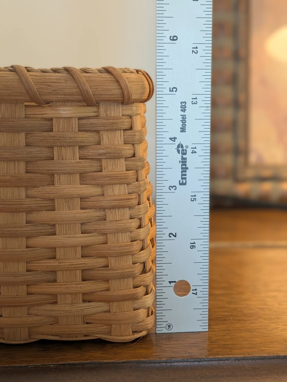 Handwoven Wood Splint Basket Signed NC Artisan Dated 1997